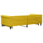 daybed med udtræk 100x200 cm velour gul