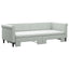 daybed med udtræk og madras 80x200 cm velour lysegrå