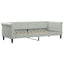 daybed med udtræk og madras 80x200 cm velour lysegrå