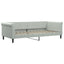 daybed med udtræk og madras 90x200 cm velour lysegrå