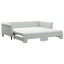 daybed med udtræk og madras 100x200 cm velour lysegrå