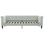 daybed med udtræk og skuffer 80x200 cm velour lysegrå