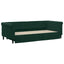 daybed med udtræk og skuffer 90x200 cm velour mørkegrøn