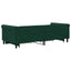 daybed med udtræk og skuffer 90x200 cm velour mørkegrøn