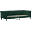 daybed med udtræk og skuffer 90x200 cm velour mørkegrøn