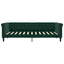 daybed med udtræk og skuffer 90x200 cm velour mørkegrøn