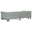 daybed med udtræk og skuffer 100x200 cm velour lysegrå