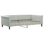 daybed med udtræk og skuffer 100x200 cm velour lysegrå