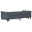 daybed med udtræk og skuffer 100x200 cm velour mørkegrå