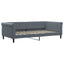 daybed med udtræk og skuffer 100x200 cm velour mørkegrå