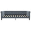 daybed med udtræk og skuffer 100x200 cm velour mørkegrå