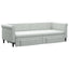 daybed med udtræk og skuffer 80x200 cm velour lysegrå
