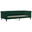daybed med udtræk og skuffer 90x200 cm velour mørkegrøn