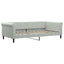 daybed med udtræk og skuffer 100x200 cm velour lysegrå