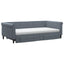 daybed med udtræk og skuffer 100x200 cm velour mørkegrå