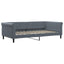 daybed med udtræk og skuffer 100x200 cm velour mørkegrå