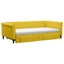 daybed med udtræk og skuffer 100x200 cm velour gul