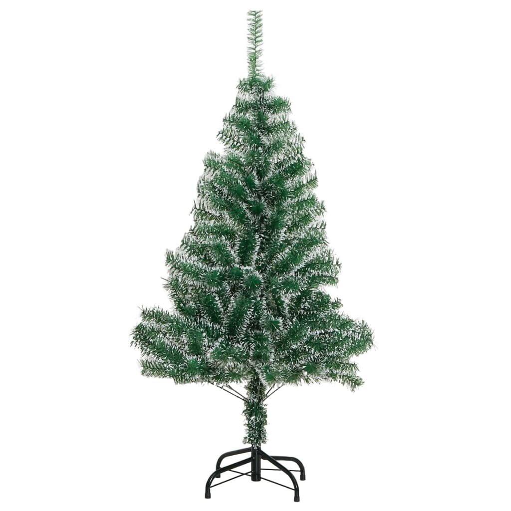 kunstigt juletræ med sne 150 cm grøn