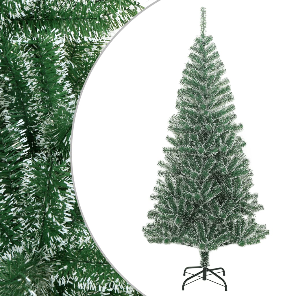 kunstigt juletræ med sne 240 cm grøn