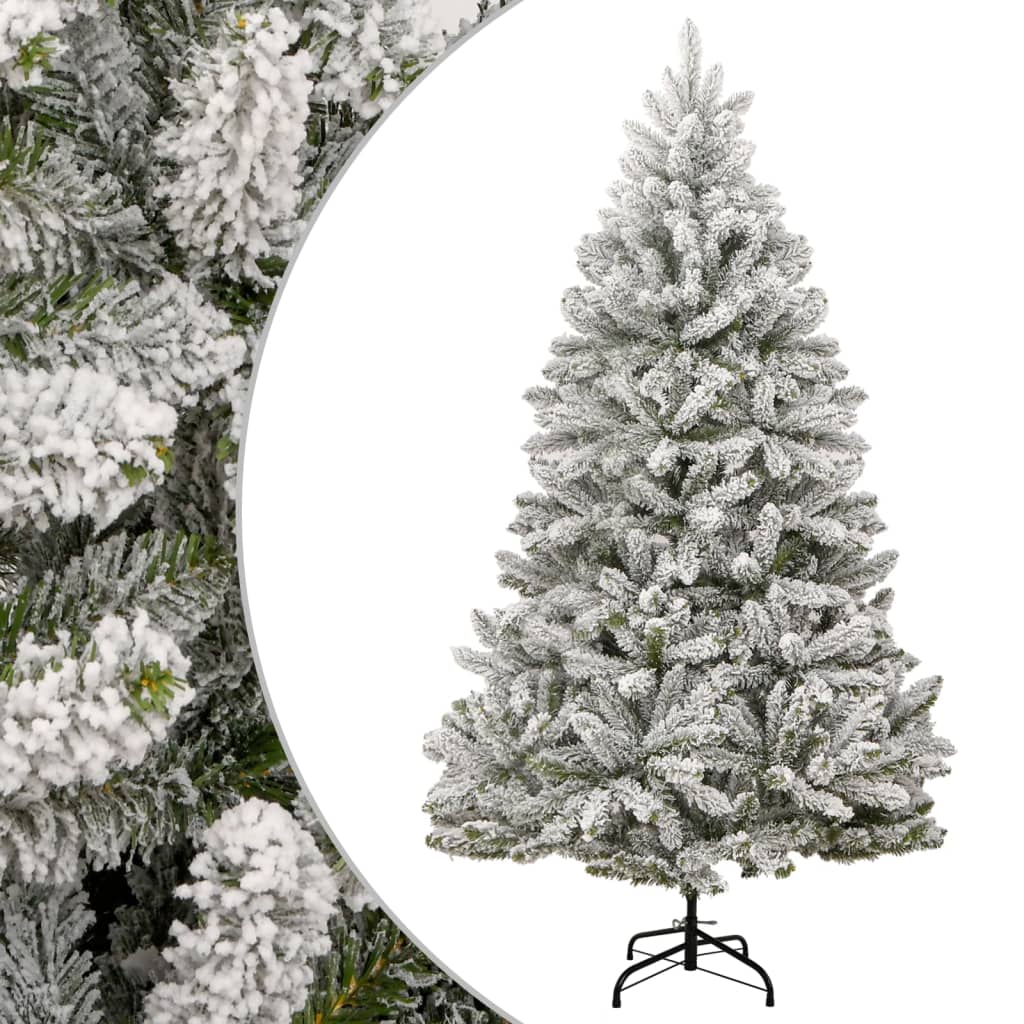 kunstigt juletræ med sne 240 cm hængslet