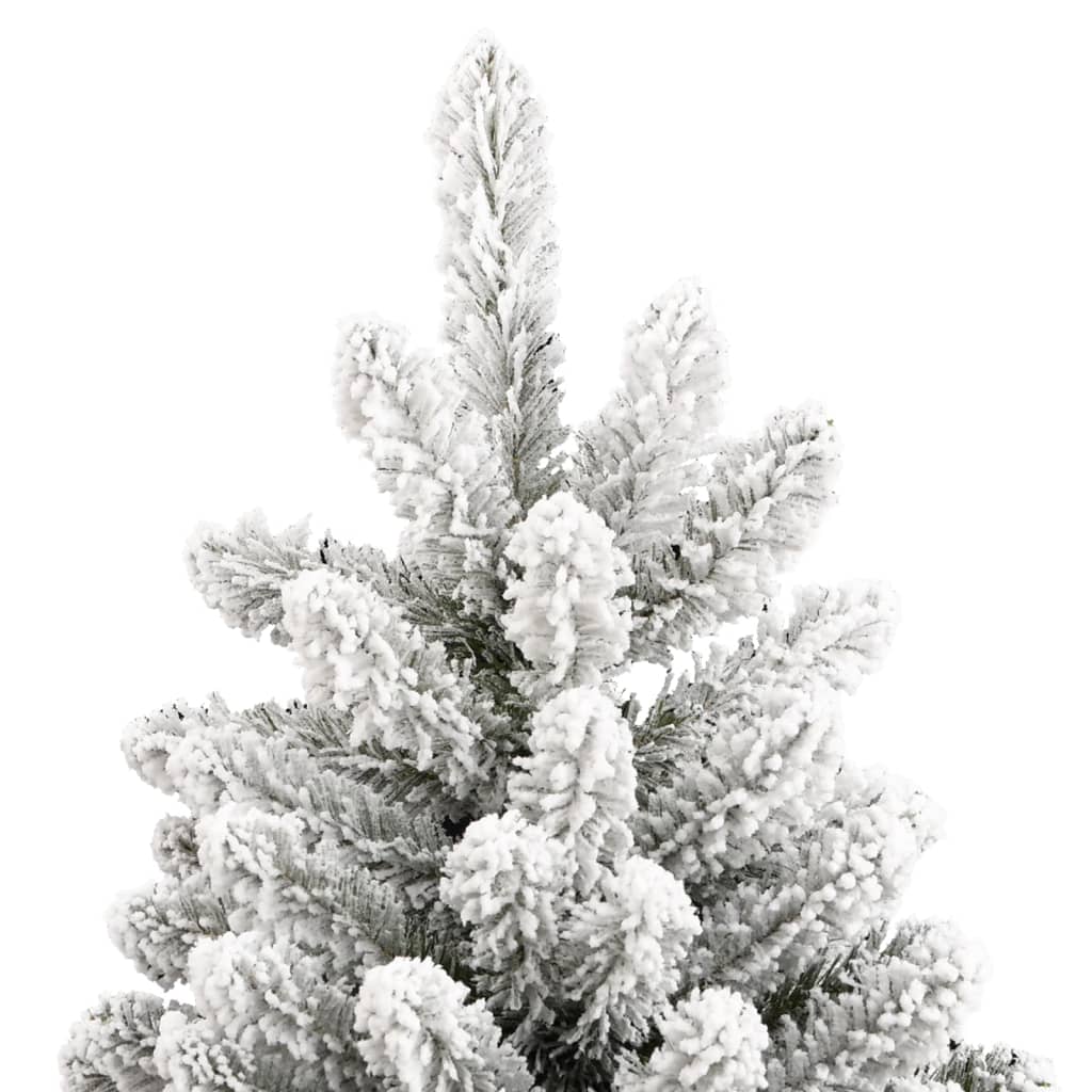 kunstigt juletræ med sne 240 cm hængslet