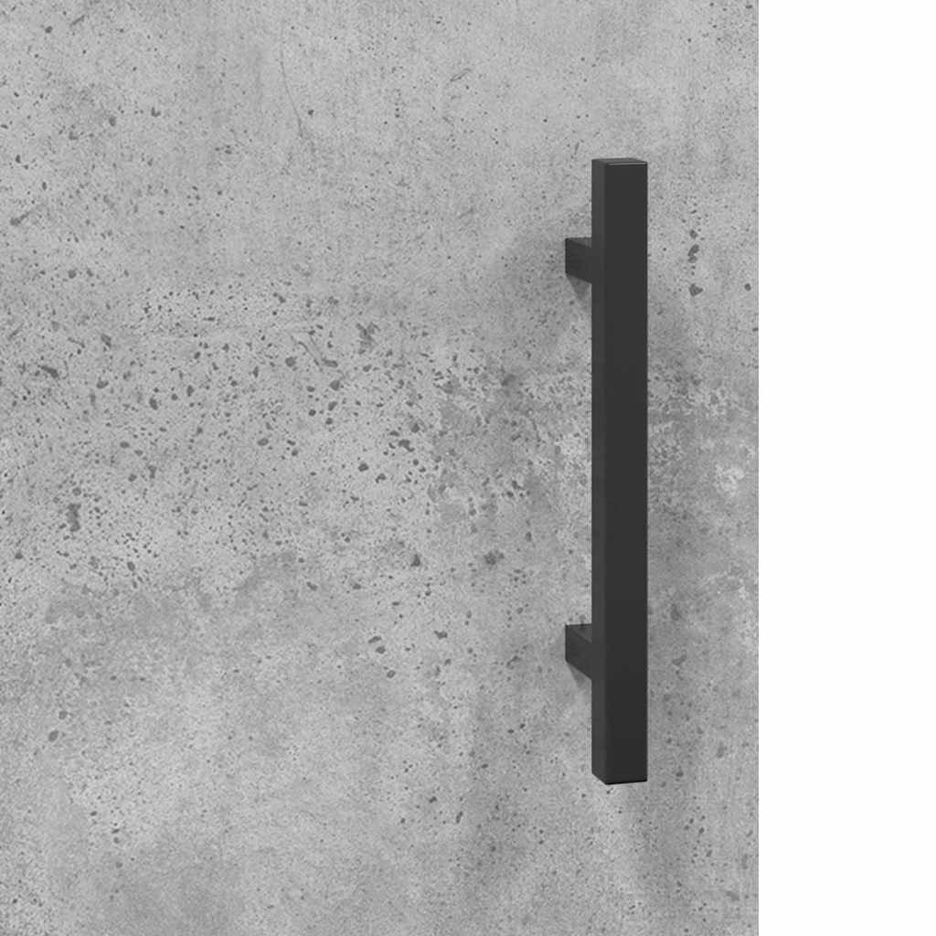 højskab 69,5x34x180 cm konstrueret træ betongrå