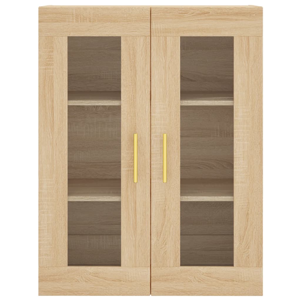 højskab 69,5x34x180 cm konstrueret træ sonoma-eg