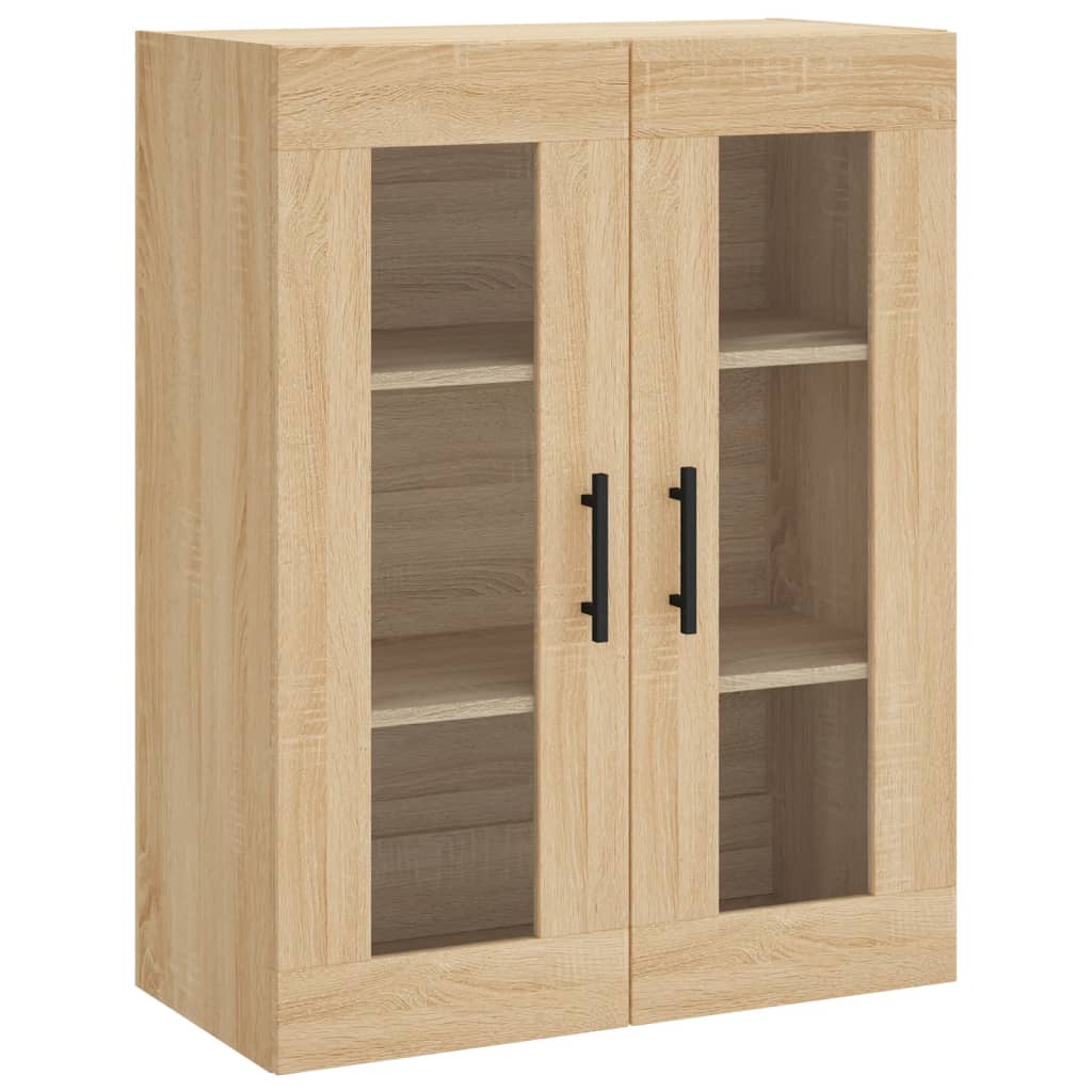 højskab 69,5x34x180 cm konstrueret træ sonoma-eg