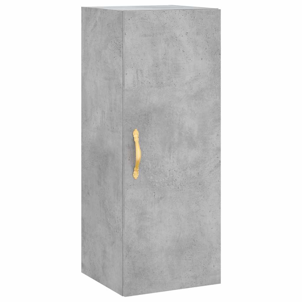 skab 34,5x34x180 cm konstrueret træ betongrå