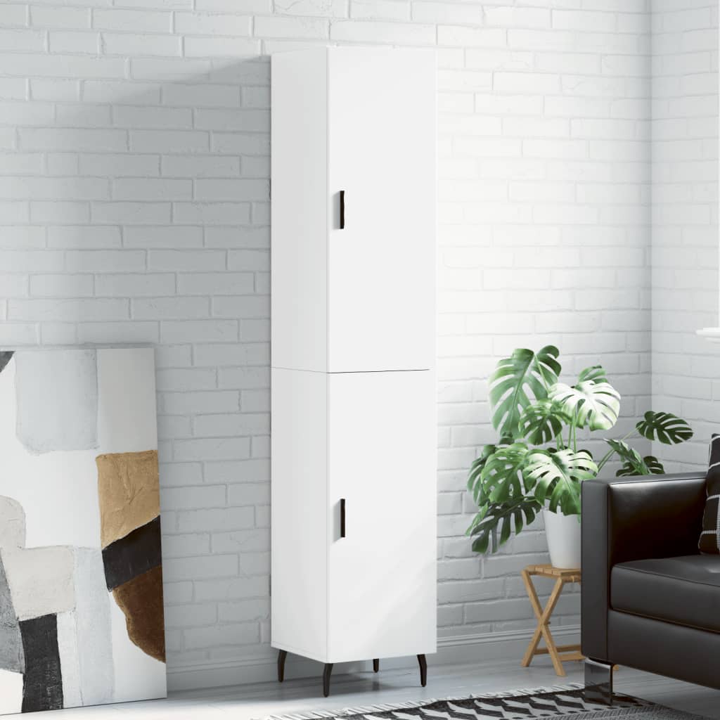 skab 34,5x34x180 cm konstrueret træ hvid