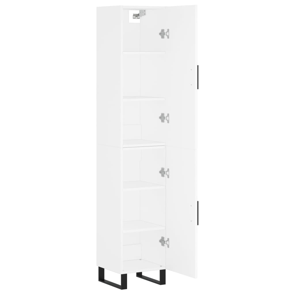 skab 34,5x34x180 cm konstrueret træ hvid