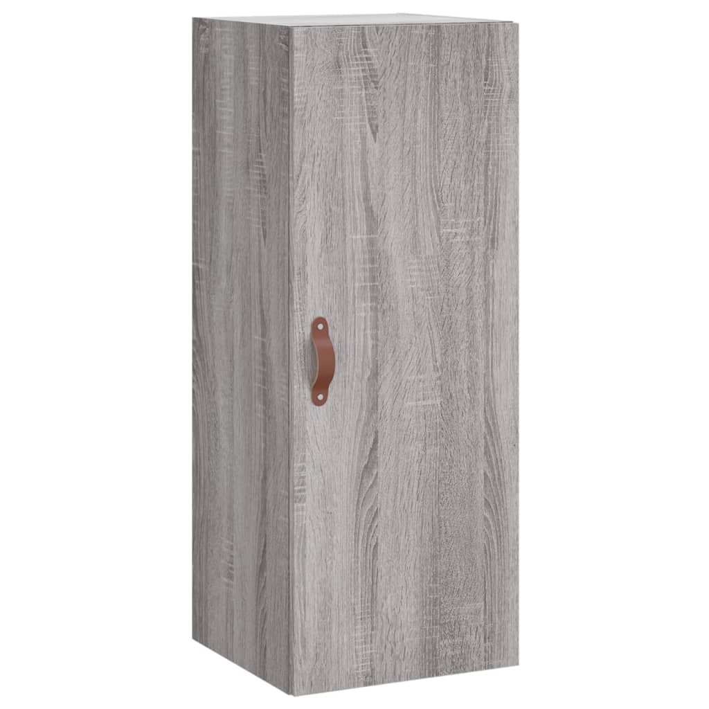 højskab 34,5x34x180 cm konstrueret træ grå sonoma-eg