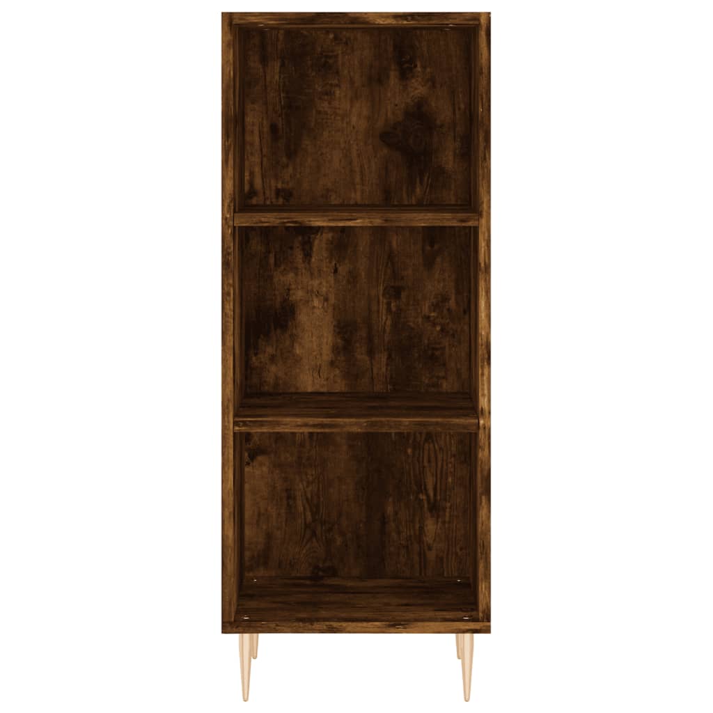 skab 34,5x34x180 cm konstrueret træ røget egetræ