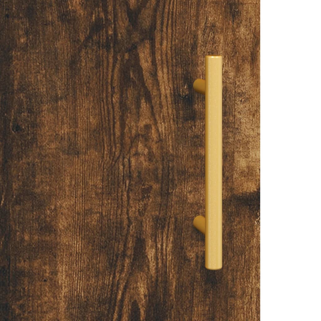 skab 34,5x34x180 cm konstrueret træ røget egetræ