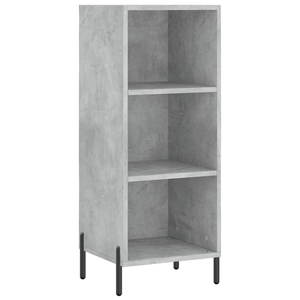 skab 34,5x34x180 cm konstrueret træ betongrå