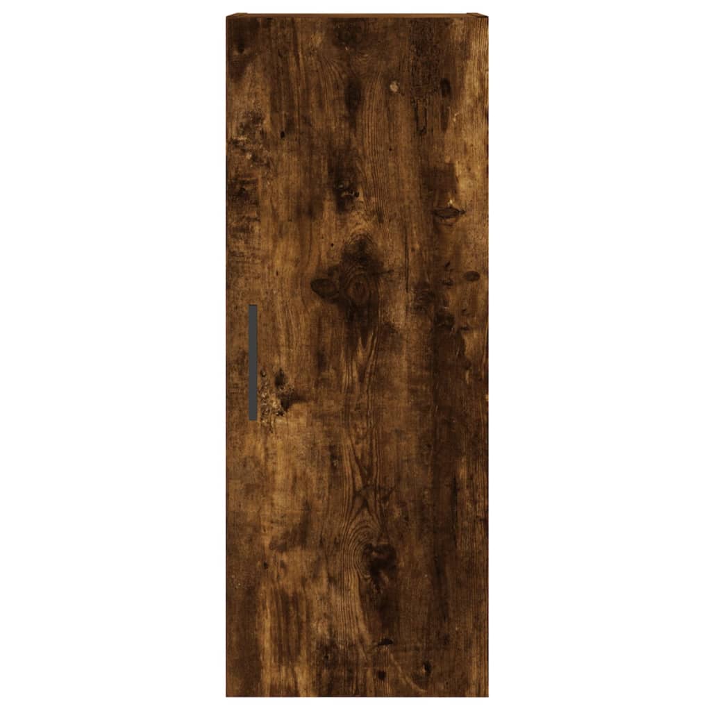 skab 34,5x34x180 cm konstrueret træ røget egetræ