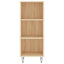 skab 34,5x34x180 cm konstrueret træ sonoma-eg