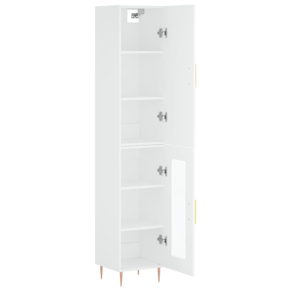 skab 34,5x34x180 cm konstrueret træ hvid