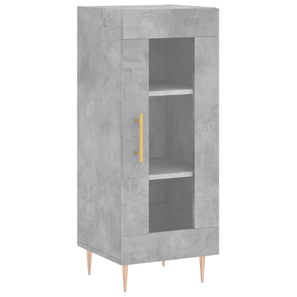 skab 34,5x34x180 cm konstrueret træ betongrå