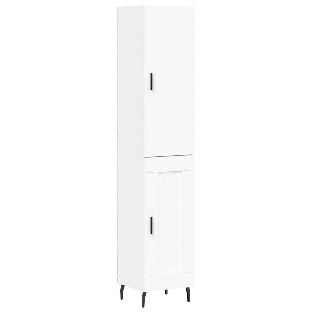 skab 34,5x34x180 cm konstrueret træ hvid