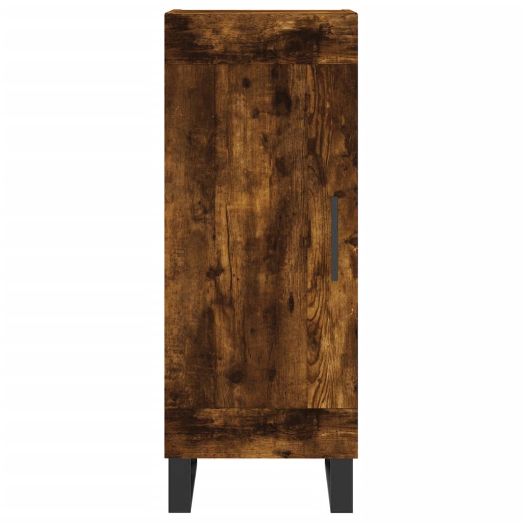 skab 34,5x34x180 cm konstrueret træ røget egetræ