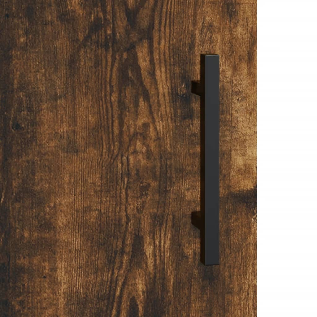skab 34,5x34x180 cm konstrueret træ røget egetræ