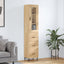 skab 34,5x34x180 cm konstrueret træ sonoma-eg