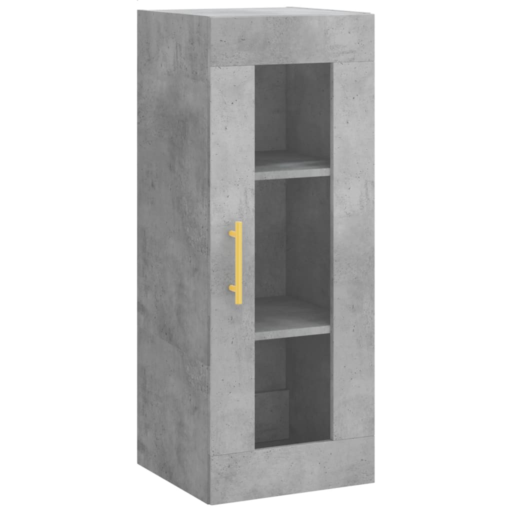 skab 34,5x34x180 cm konstrueret træ betongrå