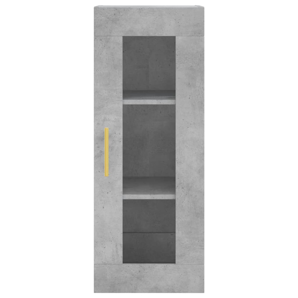 skab 34,5x34x180 cm konstrueret træ betongrå