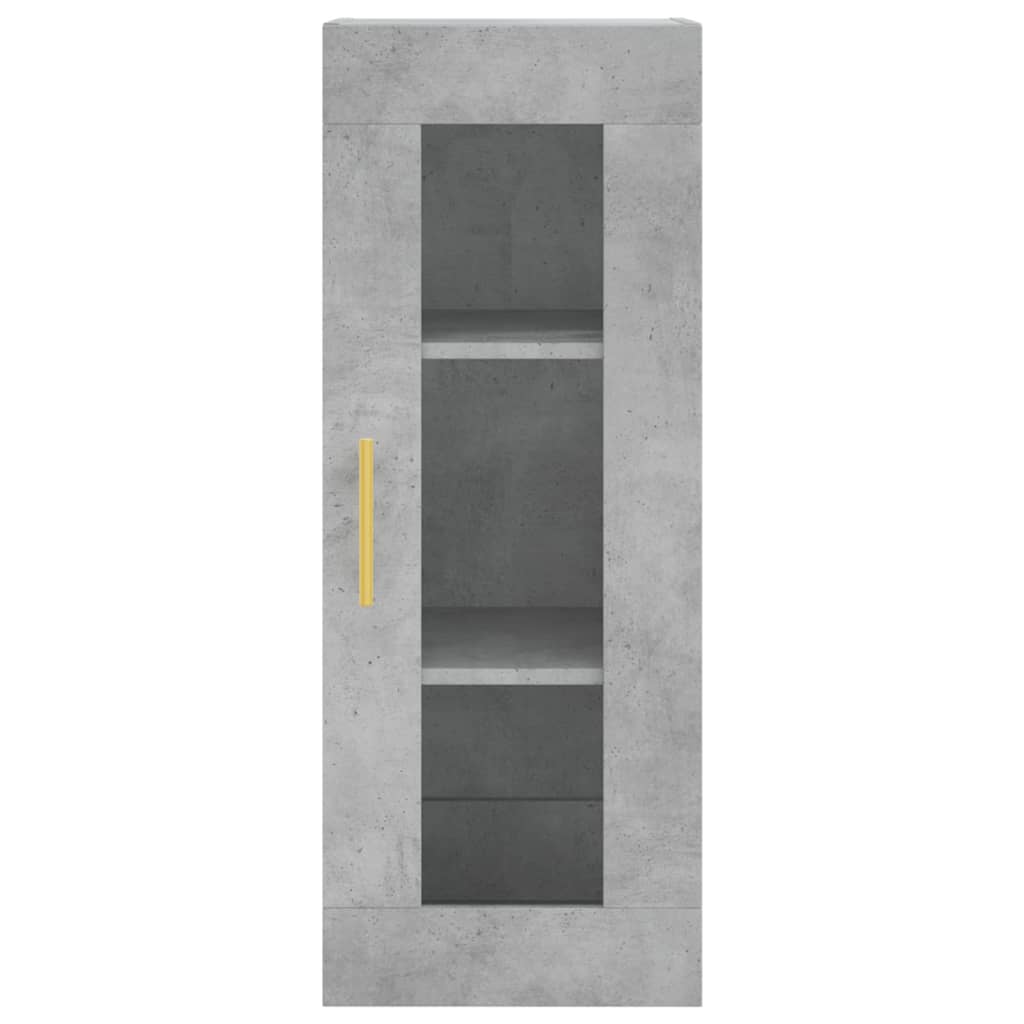 skab 34,5x34x180 cm konstrueret træ betongrå