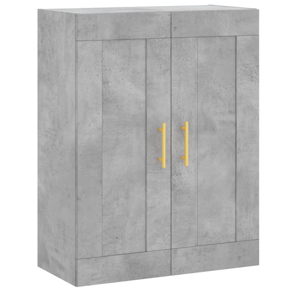 højskab 69,5x34x180 cm konstrueret træ betongrå