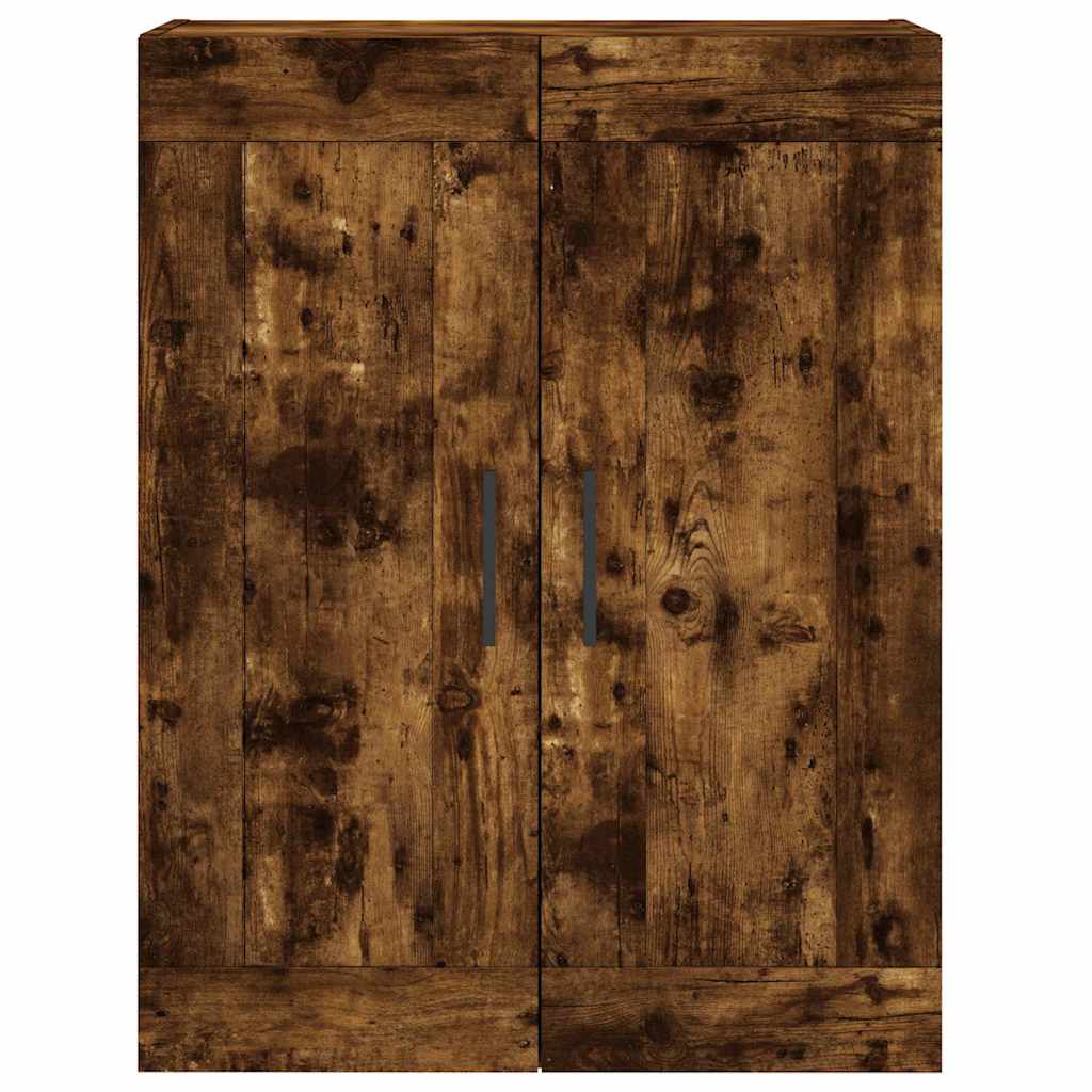 højskab 69,5x34x180 cm konstrueret træ røget egetræsfarve