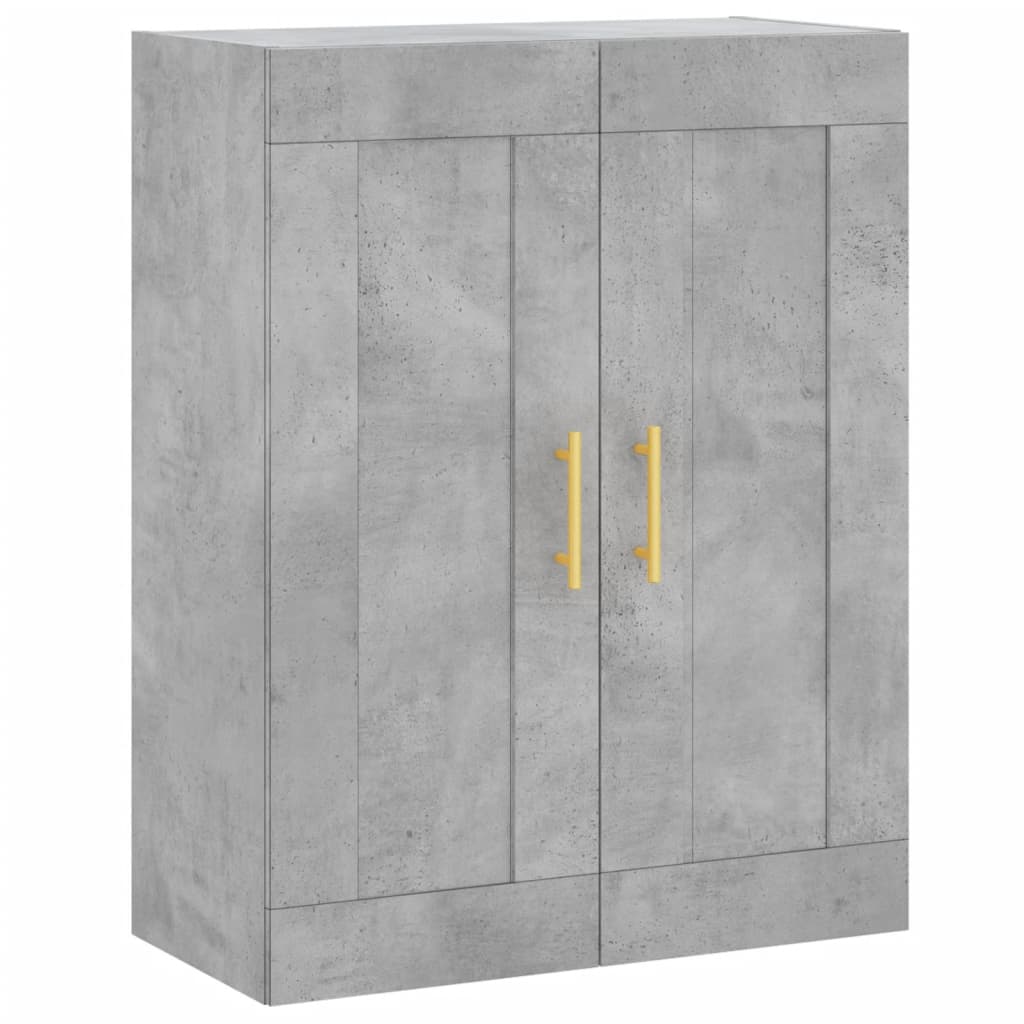 højskab 69,5x34x180 cm konstrueret træ betongrå