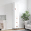 skab 34,5x34x180 cm konstrueret træ hvid